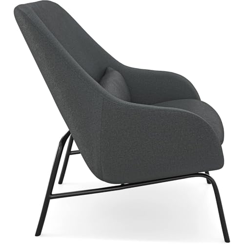 Sillón Moderno Gris Acero en Lino miniatura 4