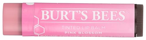 Burt´s Bees Tinted Lip Balm Pink Blossom (gefärbter Lippenpflegestift, in neutralem Farbton, sehr dezent, Lippenbalsam, Pflege, natürliche Inhaltsstoffe) 501106