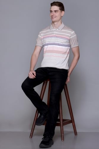 Image of SANE ORIGINALS Polo T-Shirt for Men with Pocket || Striped Polo for Men