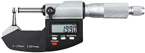 Reloading Micrometer Tube Ball Spherical Anvil Digital Electronic Micrometer Measuring Tool 0-1"/0-25mm Inch/Metric
