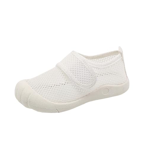 Summer New Hollowed Breathable Mesh Shoes Boys Baotou Anti Kick Sandals Girls Solid Color Beach Shoes Sandals Girls (White, 4 Infant)
