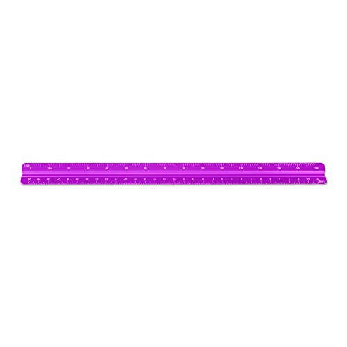 Image of Alumicolor Aluminum Combination Solid Drafting Scale, 12IN, Purple