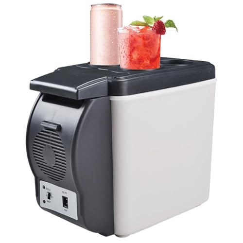 Congelador Portátil De Coche | Refrigerador Compacto Para Autocaravana | Refrigerador Portátil De Camping, Congelador De Coche Eléctrico, Pequeño Refrigerador Eléctrico Con Capacidad De 6 Litros