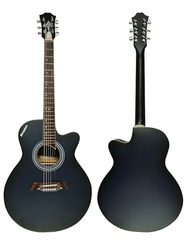 Image of Acoustic Guitar Starter Kit, 38-inch Guitar, Gig Bag, Strings, Picks,Dark Blue