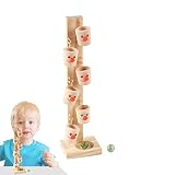 Blocs en bois pour tout-petits - Jouet de piste de course à billes en marbre en forme d'arbre clown,Jouets éducatifs pour garçons filles enfants d'âge préscolaire, jeu de société de développement Yooq