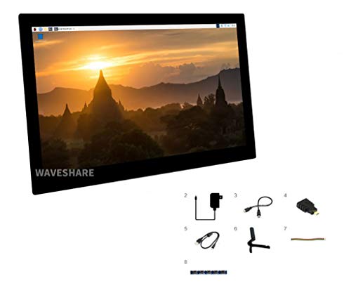 Coolwell 13.3inch HDMI Capacitive Touch Screen LCD with Toughened Glass Cover, 1920×1080, IPS, Support Various Devices & Systems 178° Viewing Angle 10-Points Touch