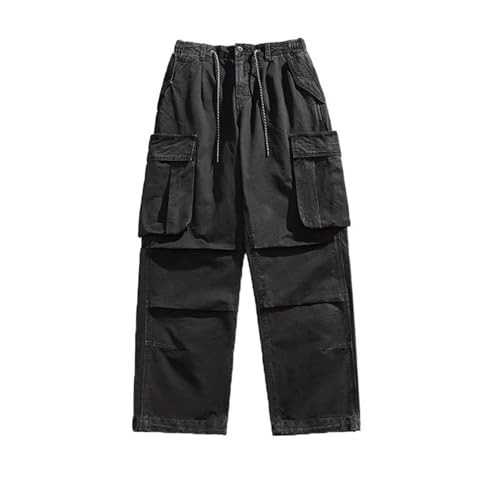 Men's Pants Retro Sport Summer Techwear Multi-Pocket Workwear Straight-Leg Casual Trouser for Men