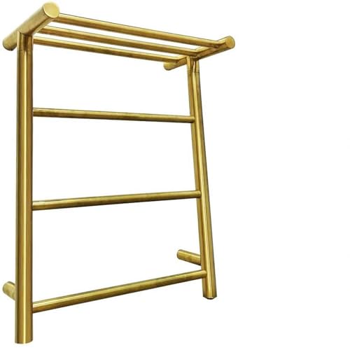 Toallero calefaccionado de Acero Inoxidable 304 con Estante. Radiador de baño Que Ahorra Espacio para Toallas secas de Lujo y una Comodidad acogedora.