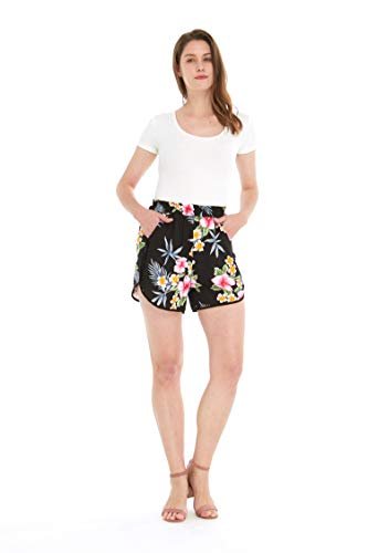 Image of Family Matching Hawaiian Clothes, Hibiscus Black | Black Hibiscus Print • Soft Rayon Fabric • Family Matching Outfits • Vacation Ready • Luau Party Wear