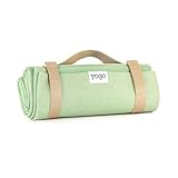 Yogo Ultra Long Folding Travel Yoga Mat with Attached Straps, FSC®-Certified Plant Rubber, Sticky Grip, Non-Slip, Best Travel Yoga Mat®
