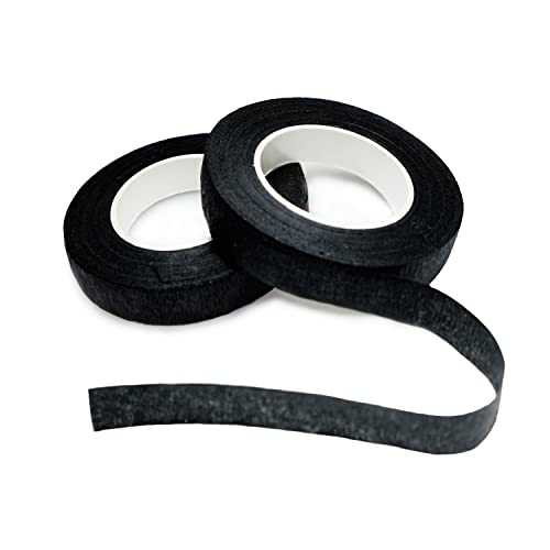 Opiniones y reviews de Cintas florales los más solicitados. 48 BEADNOVA Cinta floral de 1,27 cm, cinta floral negra para ramos de flores, envoltura de tallo para manualidades (2 rollos negros, total 60 yardas)