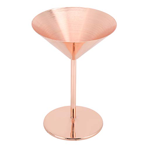 Aramox Copa de Acero Inoxidable de Oro Rosa para Cóctel, Copa de Champán, Aparato de Barra, Diseño Elegante para Bares y Restaurantes