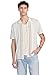 GUESS Mens Eco Short Sleeve Tyler Stripe Sweater Polo, Salt White Multi, Large
