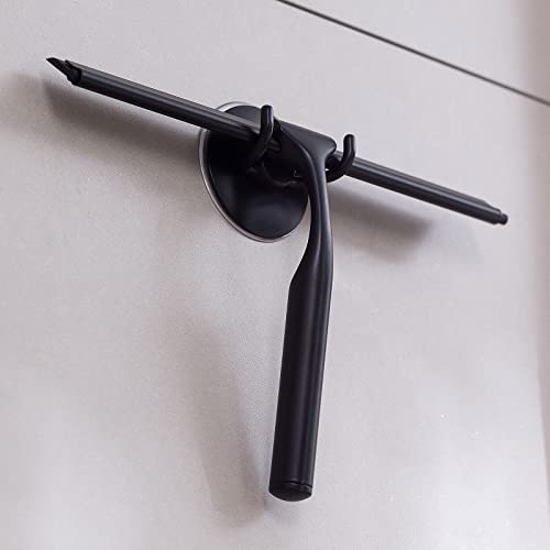 Ettori Shower Squeegee For Glass Doors, Squeegee For Shower Glass Door, Window And Car Glass, Mirrors - All-Purpose Stainless Steel Squeegee, 10 Inches And Black #TOP7