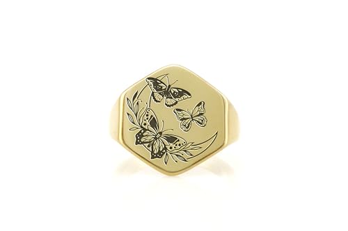 Bague lune et papillon en or le bijou bohème pour votre quotidien - 4