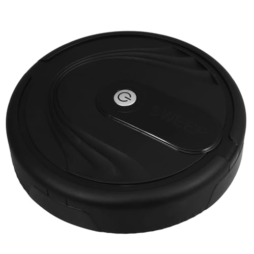 SOIMISS Robot Balayeur Intelligent Compact Noir, Machine De Nettoyage Domestique Pour Cheveux, Fonctionnement Automatique Obstacles, Adapté Sols Carrelage Et Bois, Usage Maison Quotidien