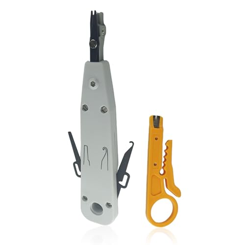 ONBPIY Punch Down Tool for RJ45 Socket Cat5 Cat6 Cat7 Impact Punchdown Tool Compatible with CK Tools with Wire Stripper for Network and Telephone Cables