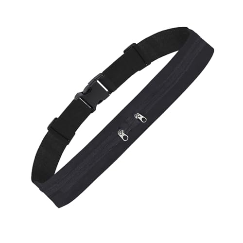 Riñonera para correr, transpirable, oculta, invisible, para deportes, teléfono, gimnasio, con bolsillos, Color negro.