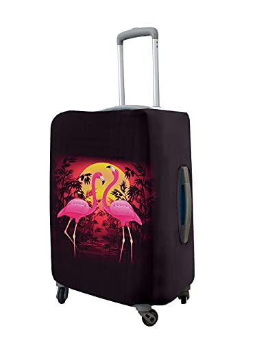 Image of Cortina Luggage Cover Trolley Travel Covers Washable Dust Proof Anti-Scratch Suitcase Protector, Medium-Black Yellow