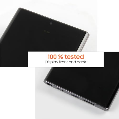 AMOLED Screen for Samsung Galaxy S22 Ultra 5G Screen Replacement S22 Ultra 5G LCD Screen SM-S908B Touch Display Digitizer Assembly Repair Parts with Frame(US Version,with Fingerprint Function)
