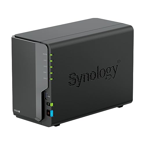 Image of Synology DS224+ 2-Bay Diskstation NAS (Intel Celeron J4125 4-Core 2.0 GHz 2GB DDR4 RAM 2xRJ-45 1GbE LAN-Port) 8TB Bundle with 2X 4TB Seagate IronWolf