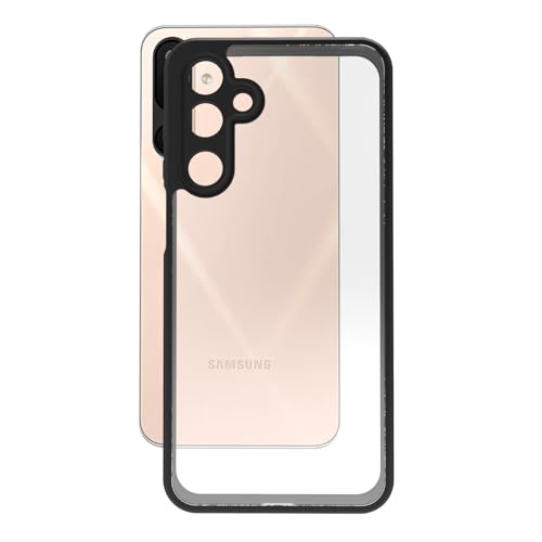 Image of RIGGEAR Shockproof Sleek Hybrid Armor Back Cover Case for Samsung Galaxy M16 5G, Galaxy F16 5G (Clear PC + Black TPU Bumper)