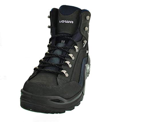 Image of LOWA Mens Renegade GTX Mid Dark Grey Navy Boots 10.5 US