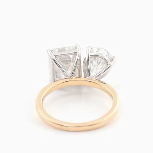 Bague de fiançailles moissanite, le cadeau idéal en argent et or 14k