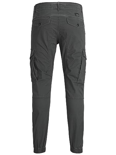 JACK & JONES Hose Cargo Jogger Pants Paul Flake AKM 542 Twill Gummibund, Grau (Asphalt) ,29W / 34L – Ansicht 4
