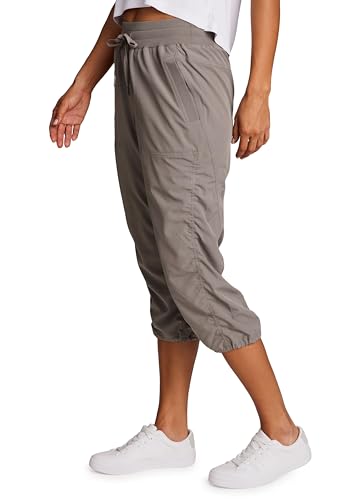 Image of RBX Active Capri Pants for Women Joggers Stretch Lightweight Women's Casual Pant Capri with Drawstring