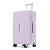 PRIMICIA GinzaTravel Trunk Luggage 26 Inch suitcase with Spinner Wheels Scratch resistant texture Lightweight PC material with TSA Lock (Crystal Purple, 26 inch)