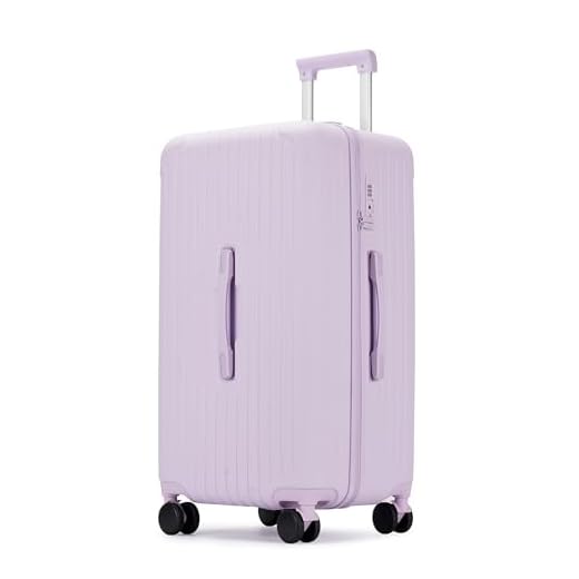 PRIMICIA GinzaTravel Trunk Luggage 26 Inch suitcase with Spinner Wheels Scratch resistant texture Lightweight PC material with TSA Lock (Crystal Purple, 26 inch)