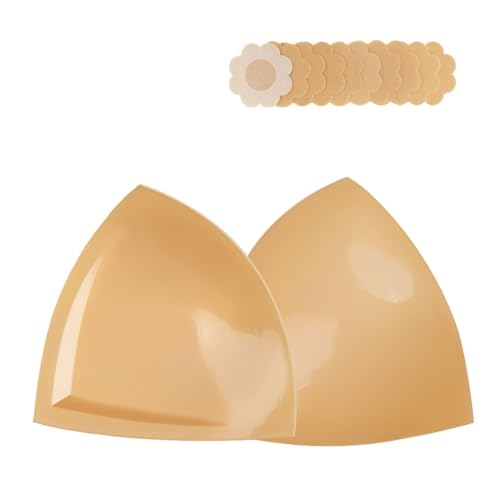 Image of DEPOVOR Double-Sided Adhesive Bra Inserts, Large Size Lightly Padded for D+ Cups, Reusable Lifting Enhancers for Large Busts