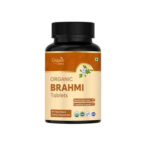 Brahmi Tablets – 90 Tablets | 100% Organic Certified | Supports Mental Clarity and Rejuvenates Mind ...