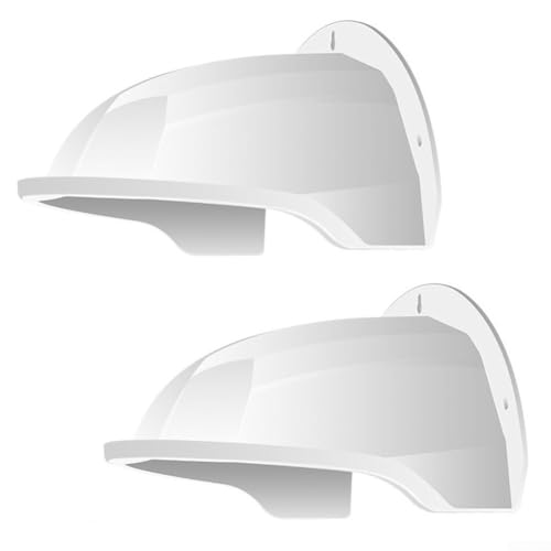 Outdoor Housing Rain Cover Waterproof Mount Shield Protection Weather Resistant Camera for Security Cameras Cctv Surveillance System Wall Protective Abs (2PCS)