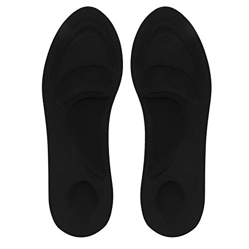 Jadpes Semelle intérieure pour Chaussures, Semelle intérieure, Confortable Beige Massage Sponge Shoes Insole Sneaker Cushion(Noir) Cover