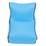 Sofá de aire portátil: no requiere bomba, solo ábralo trotando pasos para llenar el 80% del aire, por último enrolle el sello y bloquéelo con la hebilla firmemente para evitar fugas de aire, sofá inflable perezoso