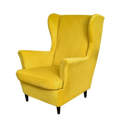 Add a Pop of Color to Your Home with a Yellow Wingback Chair Cover