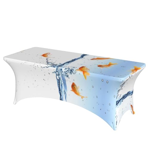 Nappe de table extensible élasthanne poisson 1,8 m lavable - 2