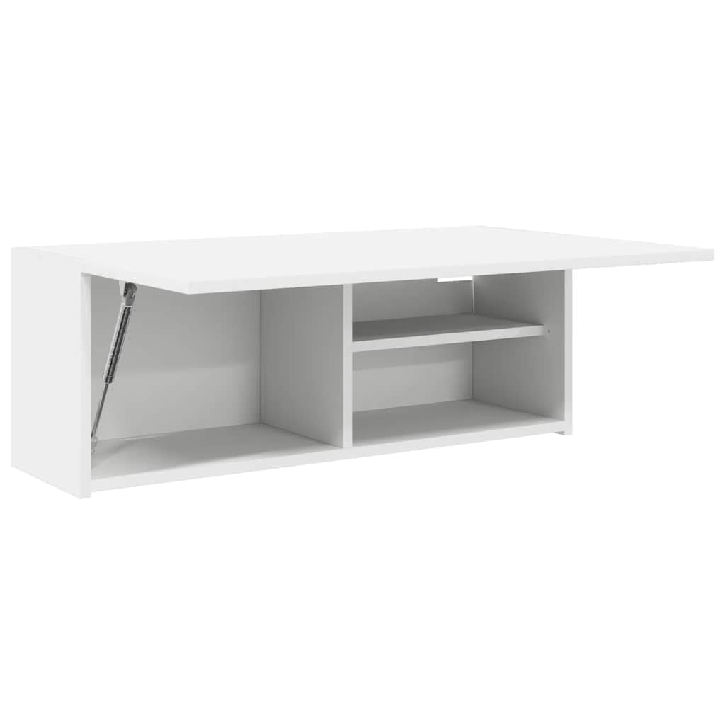 Floating Wall Cabinet, Modern Wood-Grain Wall-Mounted Storage Unit, Hanging Shelf Cabinet for Bathroom, Kitchen and Living Room (80 x 25 x 30 cm)