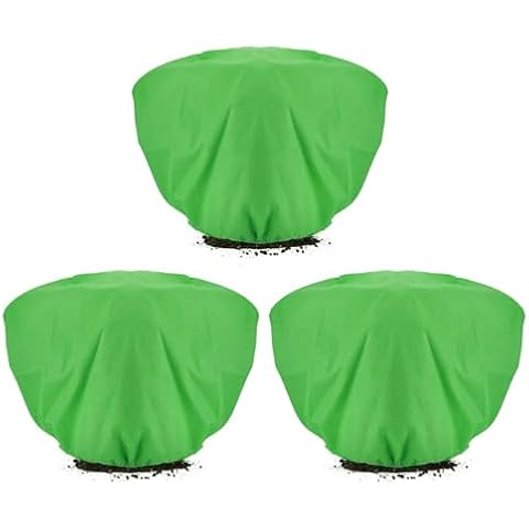 ANPHSIN 3 Pcs Green Plant Covers Freeze Protection - 19.6in x 39.3in Horizontal Shrub Tree Plant Protection Wraps Covers Bags Frost Blanket Cloth with Drawstring for Winter Outdoor Garden Plants Cover