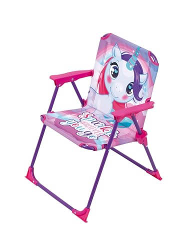 Miniatura 7 de Arditex Silla Plegable Con Brazos De Unicornio Sparkle - 38x32x53cm - Adecuado Para Jardín, Camping, Playa O Montaña - Ideal Para Niños Y Niñas.