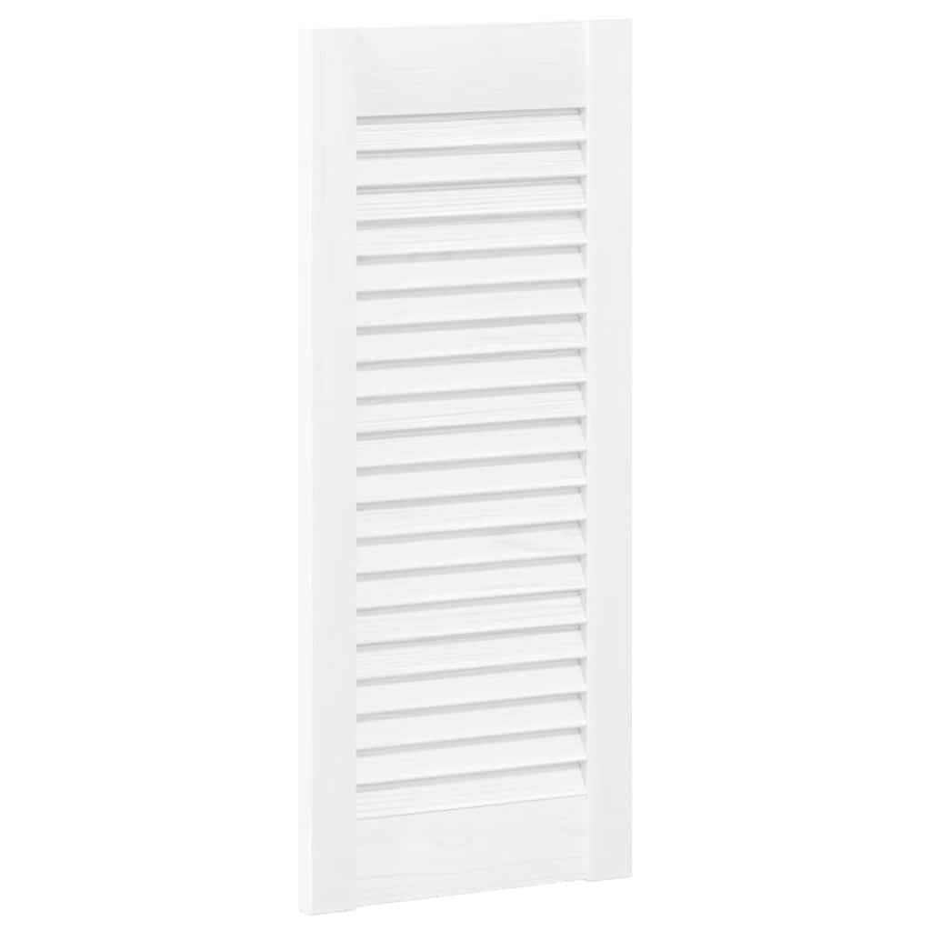Ante per armadi, design a lamelle, colore bianco, 61,5 x 29,5 cm, 2 pezzi, in legno, ricambio per mobili, cucina, bagno, camera da letto, guardaroba, da incasso