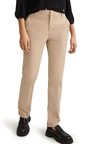 C&A Damen Chino Hosen Casual Mid Rise/Mid Waist Stretch|Baumwolle beige 38...