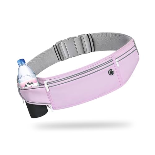Image of Slim Running Belt for Women Men,Runners Fanny Pack Phone Holder,Money Belt,Running Gear Accessories,with 3 Pockets (Jet Purple)