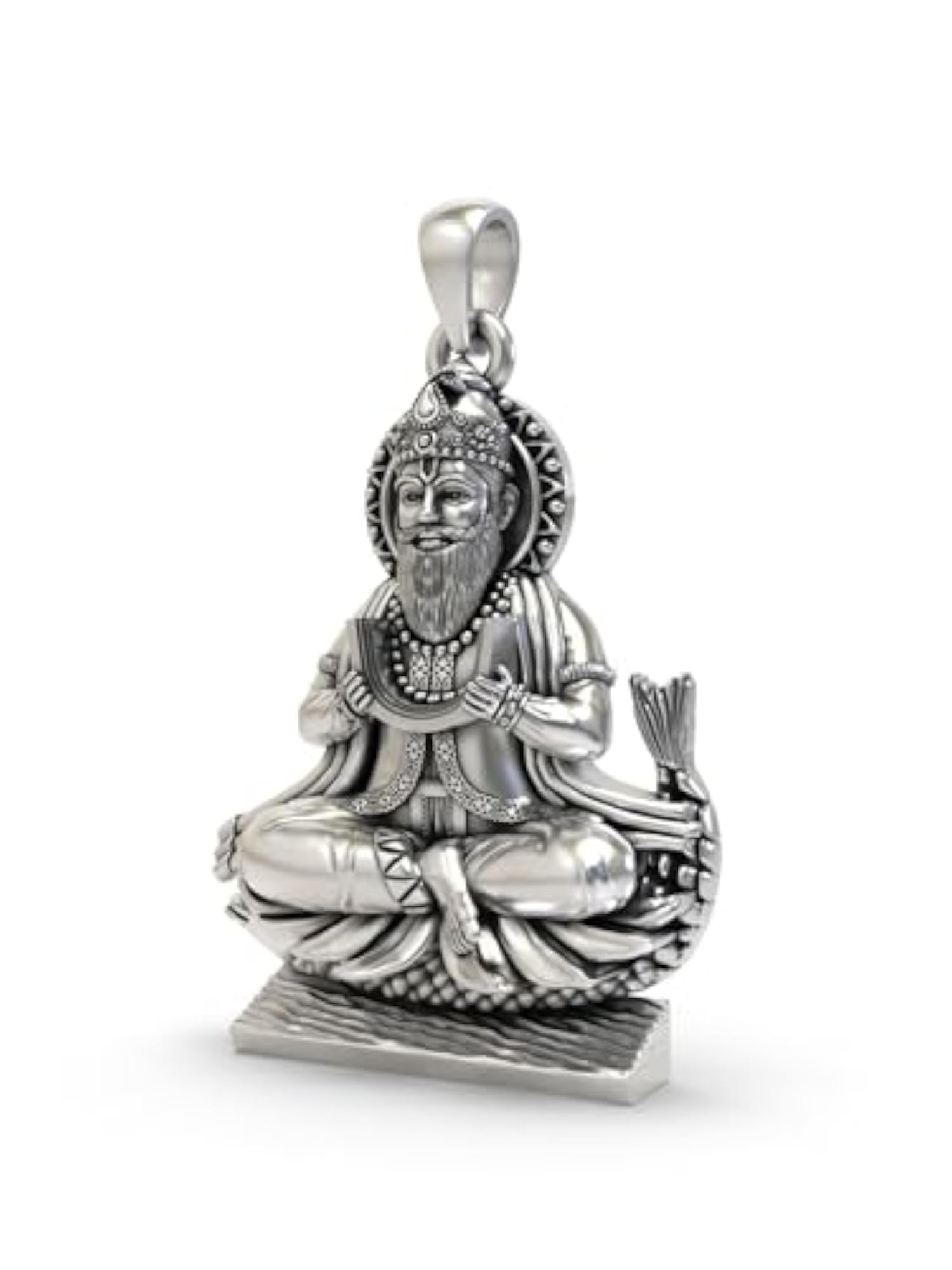 Men's 925 Sterling Silver Bhagwan Jhulelal Dev Pendant