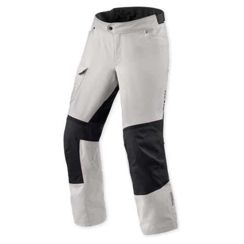 Pantalon textile de moto REV'IT! Convergent H2O argenté et noir de haute qualité