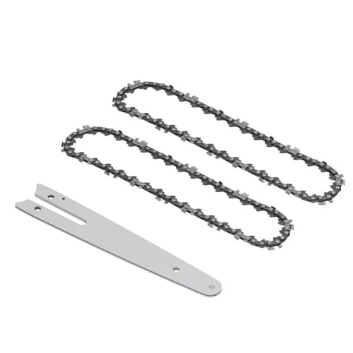 K2 Store - Kit 2 Catene E Barra 6" Per Mini Motosega A Batteria, Lama Ricambio 6 Pollici, Compatibile Sega Elettrica Portatile, Accessori Motosega Per