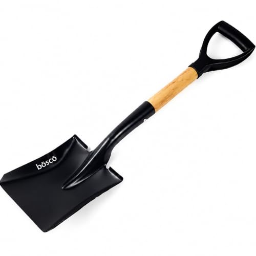 BOSCO Mini Shovel - Square Shape Garden Hand Shovel for Digging, Planting and Gardening