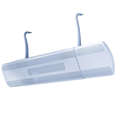Home Deflector de viento para aire acondicionado montado en la pared, deflector de escape escalable ajustable, cubierta antipolvo para redirigir el flujo de aire y bloquear el soplado directo (azul)